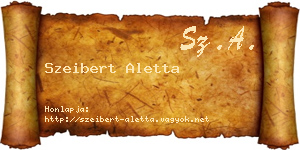 Szeibert Aletta névjegykártya
